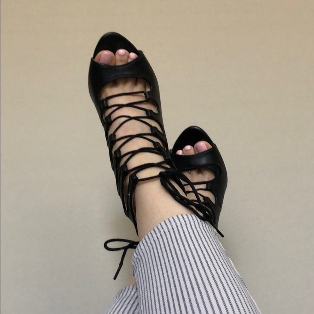 Zara lace up heels